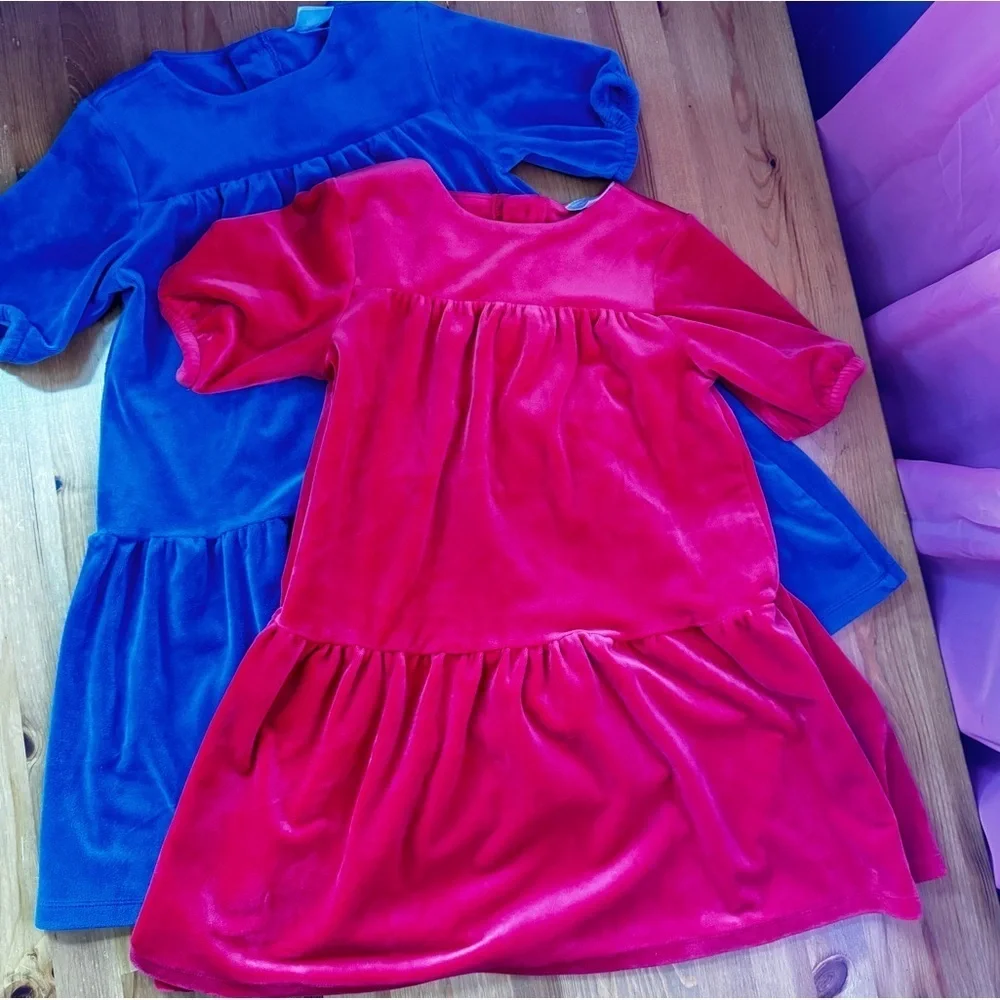 Hanna Anderson velour dress bundle